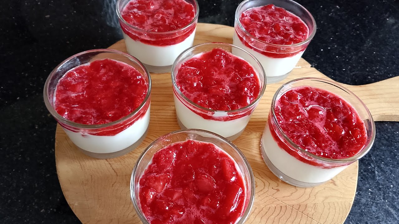 تحليه 🍨البناكوتا رائعه خطيره في المذاق اقتصاديه مكونات جد بسيطه بدون جيلاتين او تعقيدات ناجحه 😋🤤