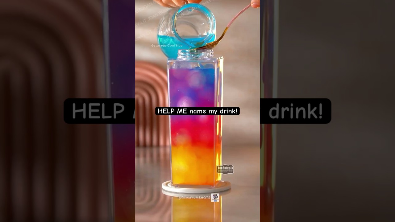 Tropical Punch Drink Recipe: Pineapple, Dragon Fruit, & Gatorade Mix #homecafe #asmr #ice