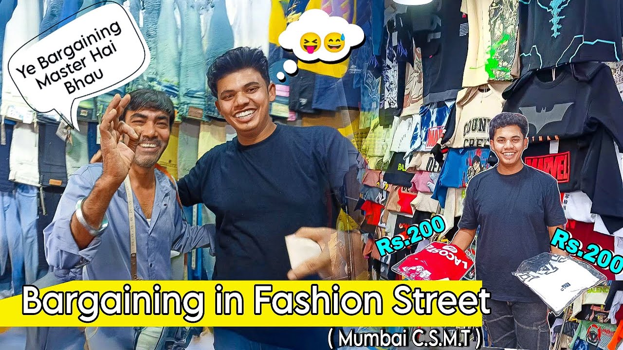 Bargaining in Fashion Street | Fashion Street Mumbai C.S.M.T | Clothing Market Mumbai | FS Street