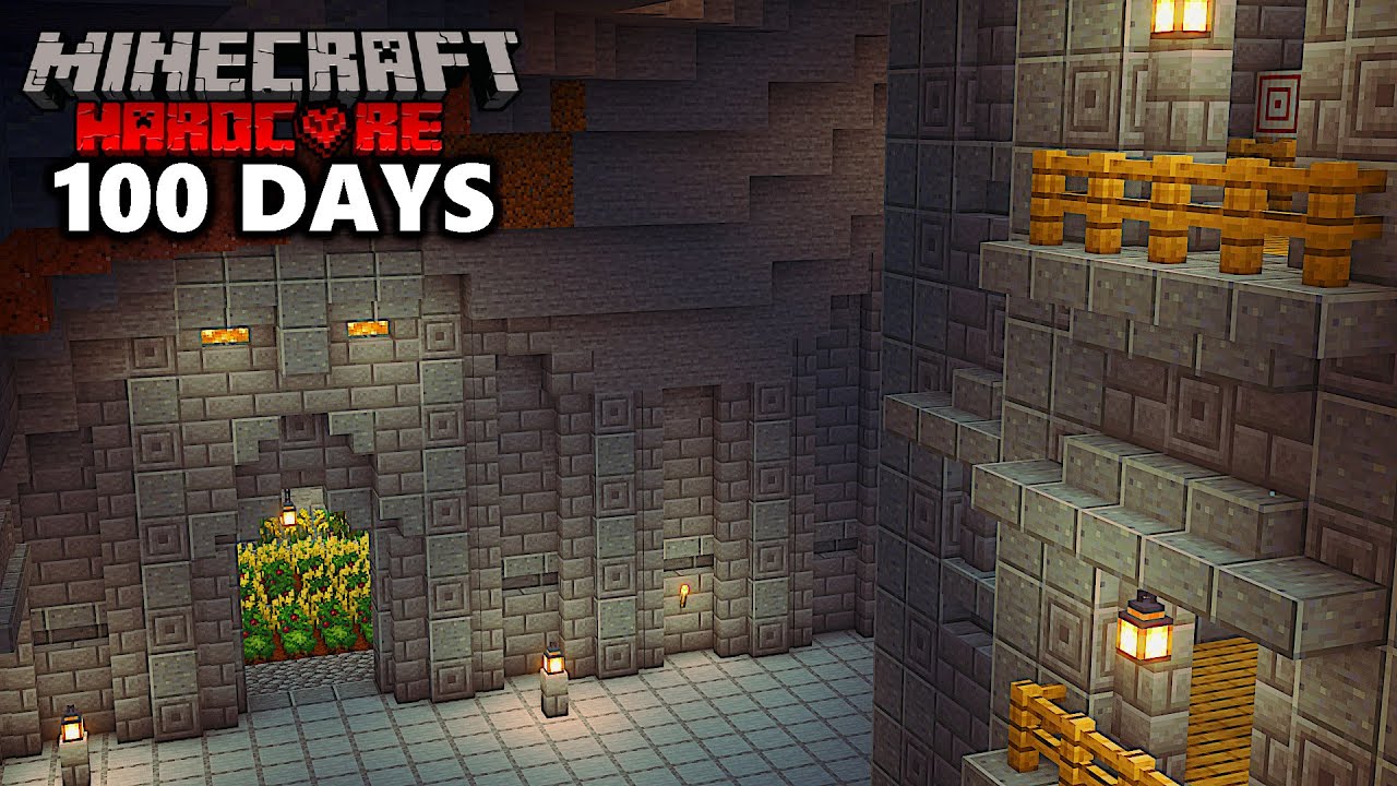 I Spent 100 Days UNDERGROUND in Minecraft Hardcore, Here's What Happened