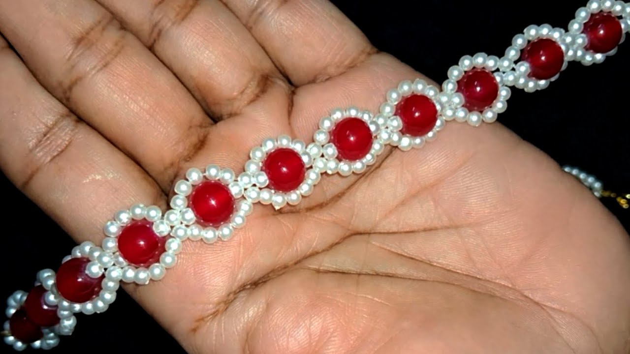 How to make easy and simple bracelet with beads 