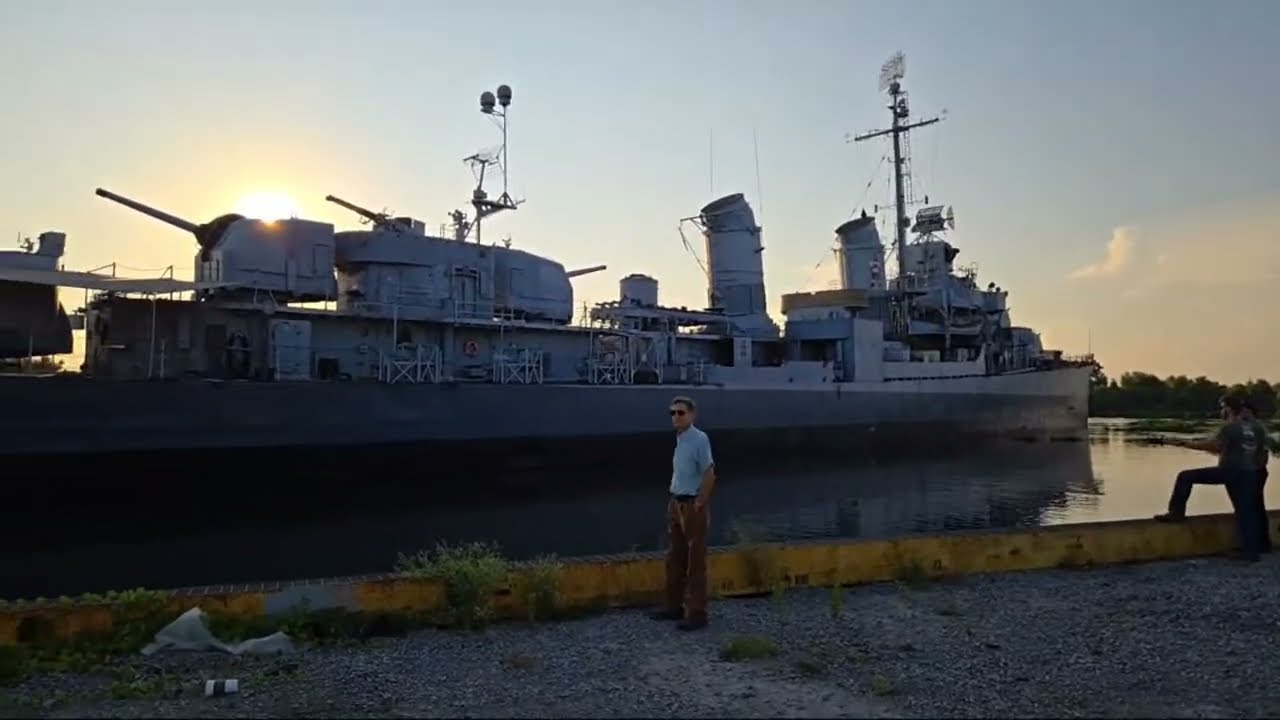 KIDD Tugged into Position - Part II of USS KIDD Drydocking
