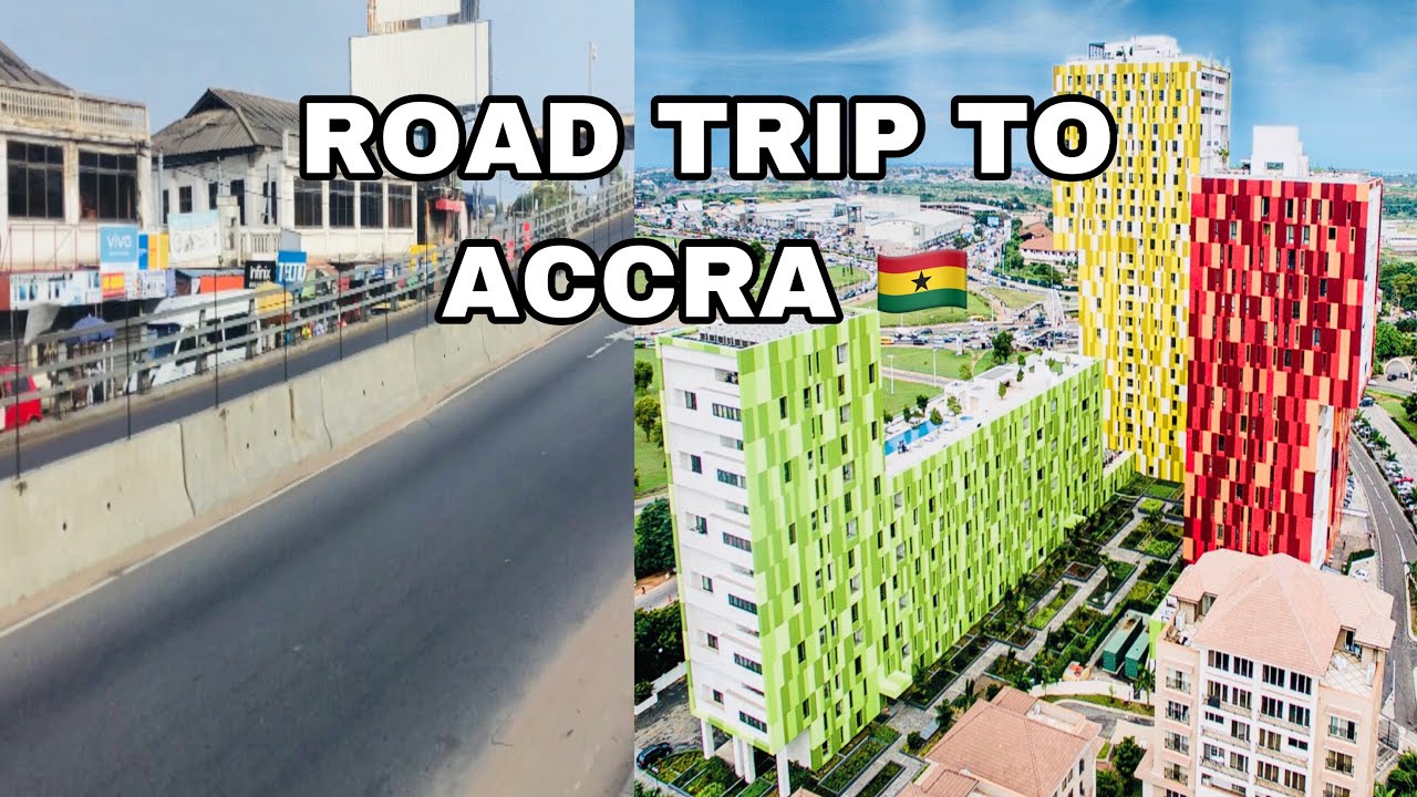 ROAD TRIP FROM KUMASI TO ACCRA/THE CAPITAL AND MOST POPULATED CITY IN GHANA.KWAME NKRUMAH CIRCLE.