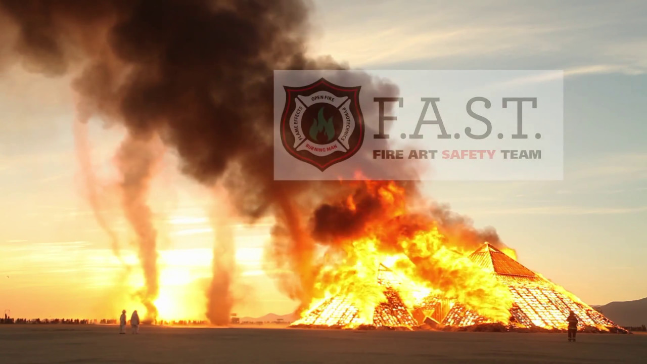 Fire Art Safety Team and the Catacomb of Veils Burn :: Burning Man