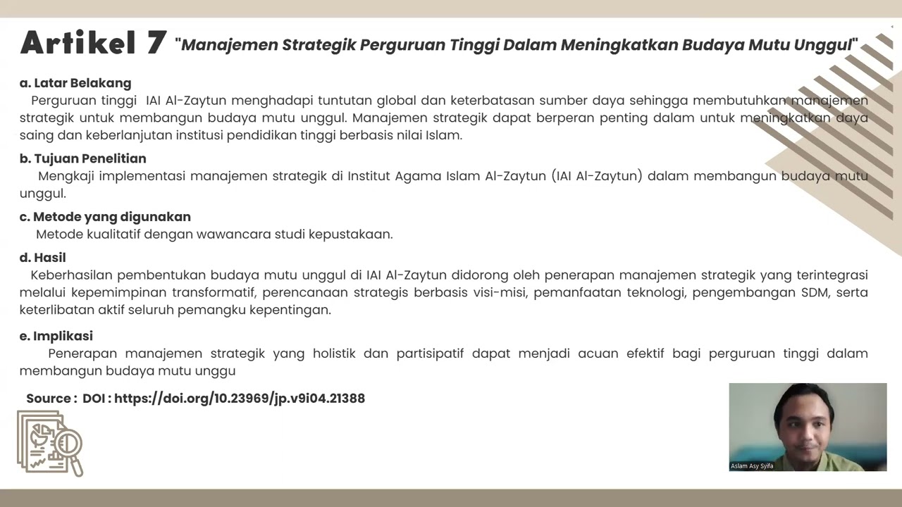 REVIEW PUBLIKASI ILMIAH MANAJEMEN STRATEGIK