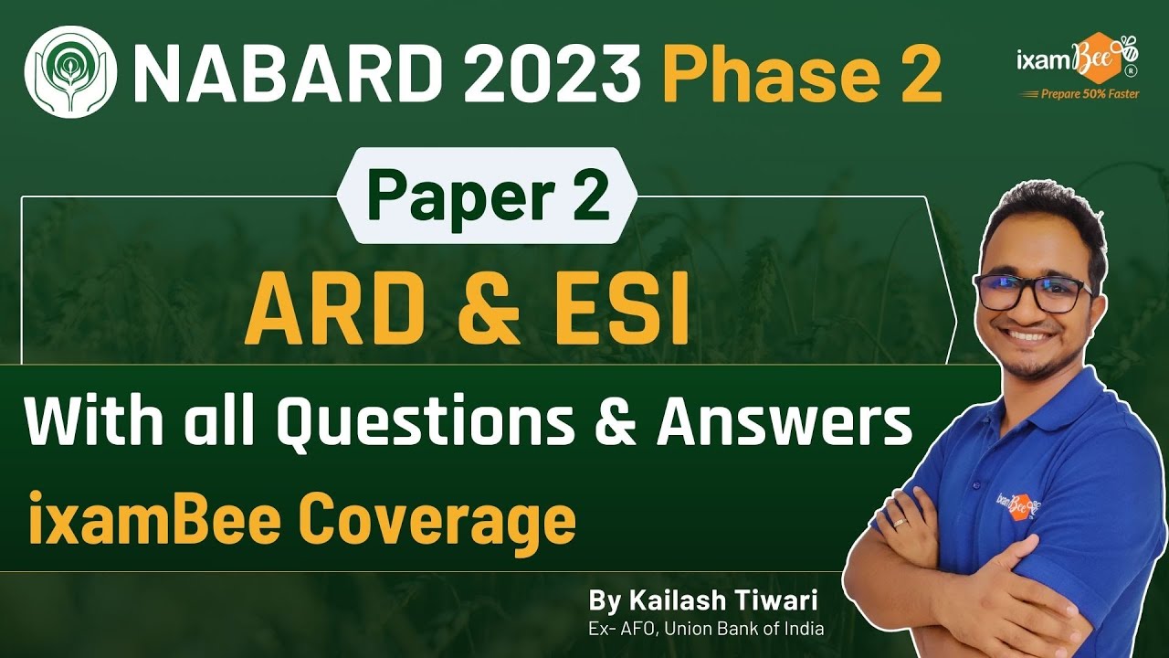 NABARD  Phase 2 2023 || NABARD  Phase 2 Exam Analysis || Paper 2 ARD & ESI || By Kailash Sir