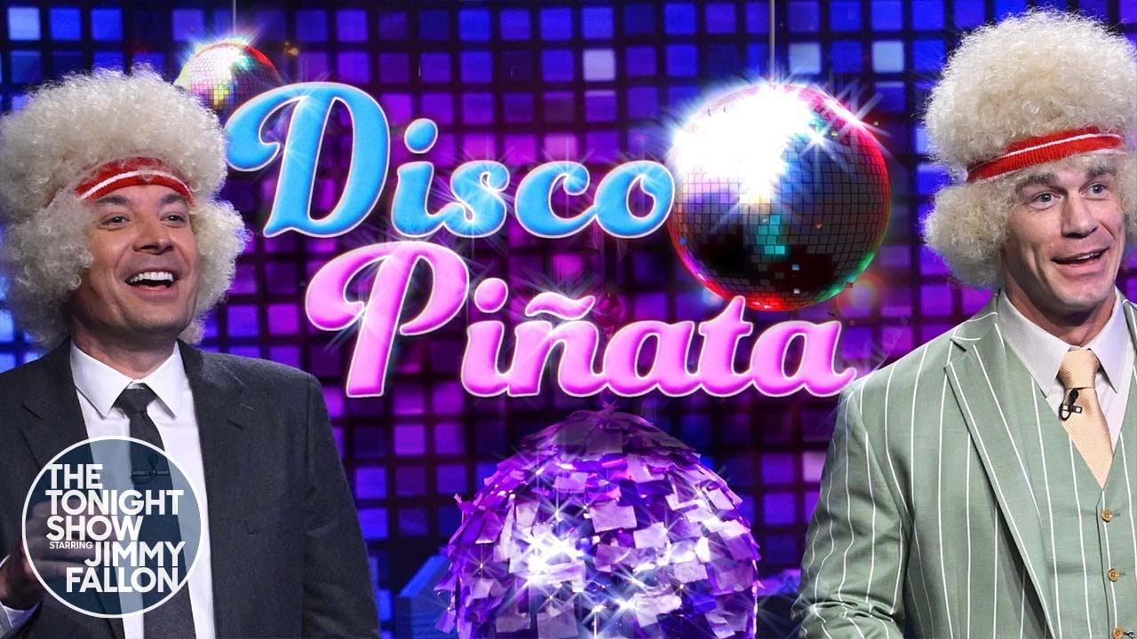 Disco Piñata with John Cena | The Tonight Show Starring Jimmy Fallon