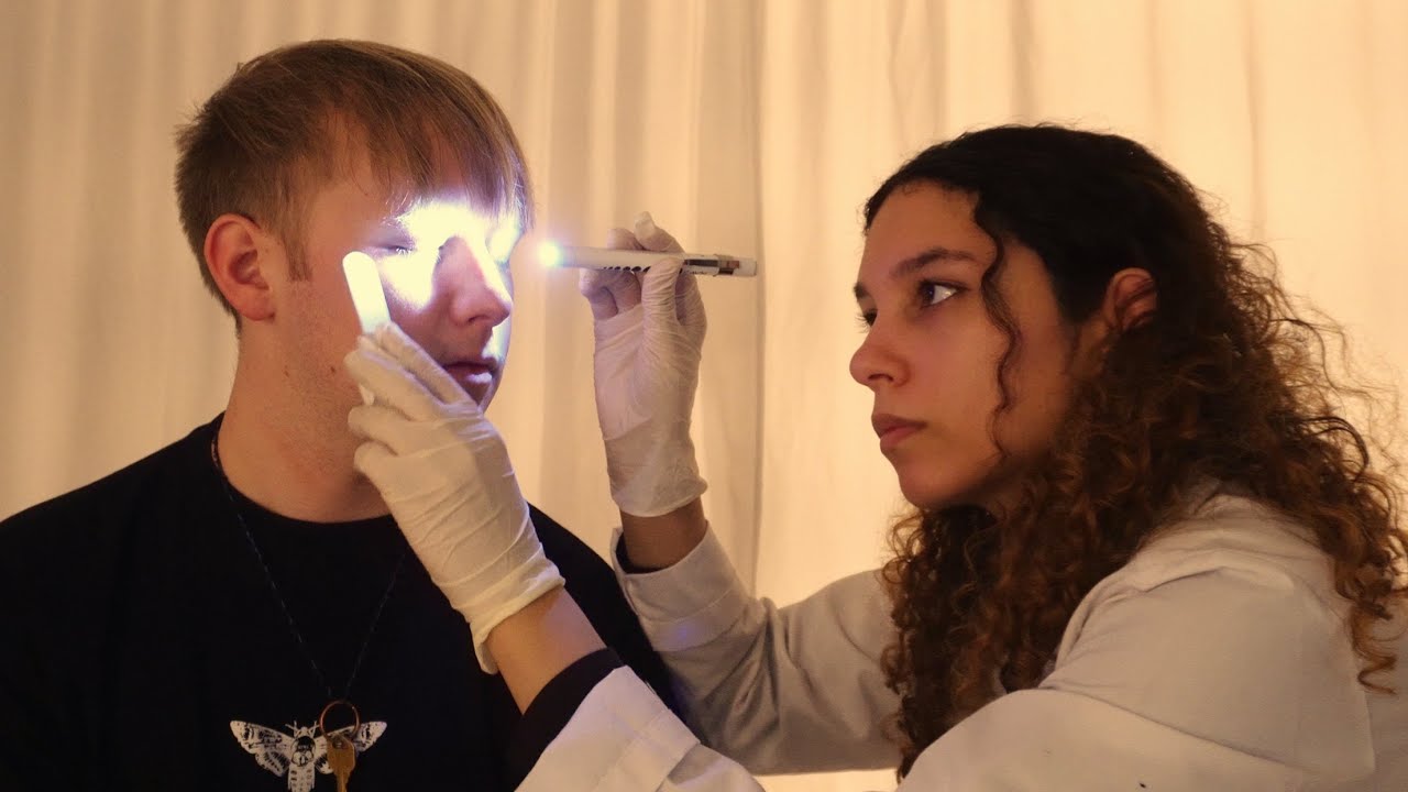 ASMR Classic Cranial Nerve Exam - Face, Eye Exam Roleplay (Unintentional Style)