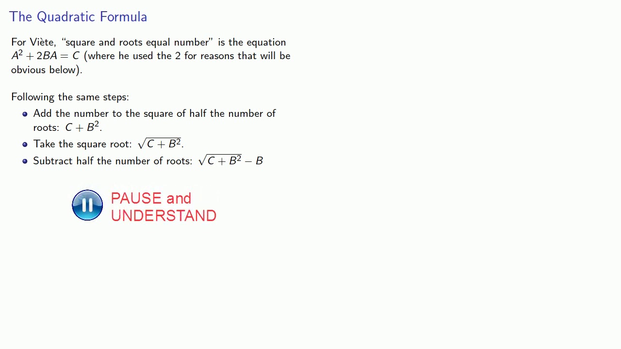 Francois Viete and the Birth of Algebra