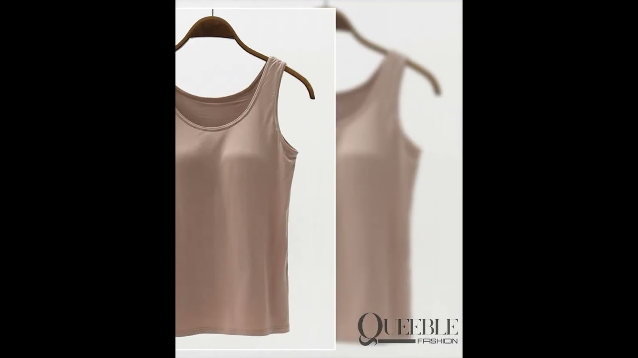 Full Size Wide Strap Modal Tank with Bra