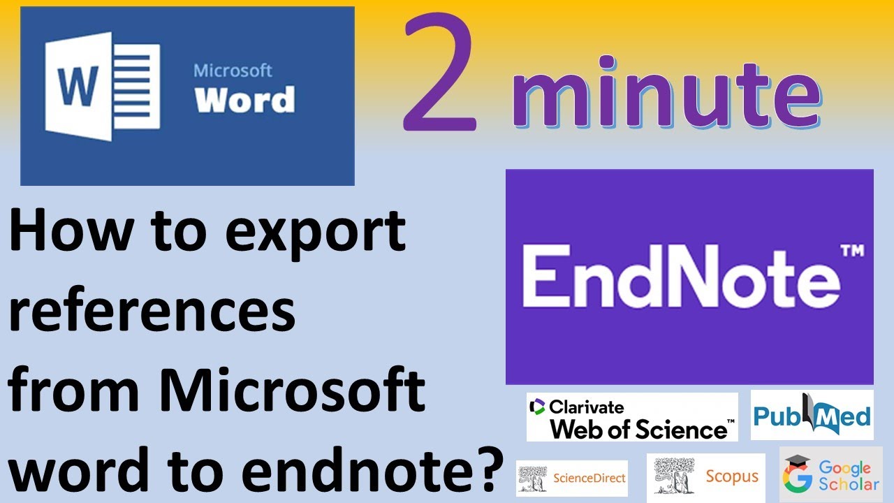 Как экспортировать ссылки из Microsoft Word в EndNote
