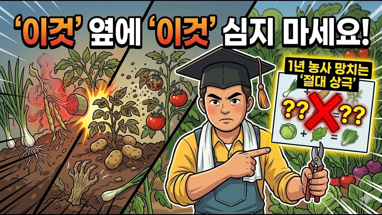 올해 1년 농사 망치기 싫으시면 밭자리부터 찢어 놓으십쇼! (최악의 상극 작물 TOP 3)