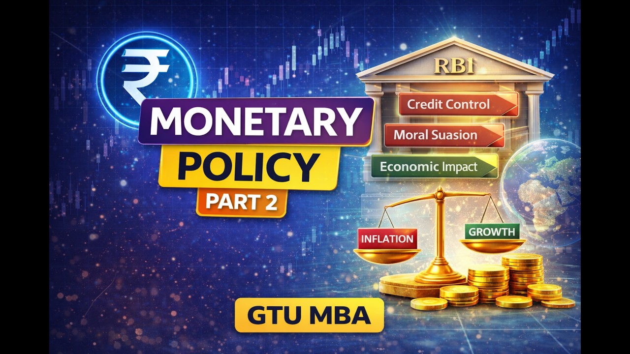 Monetary Policy Part2 | Economics for Manager | GTU MBA Sem 1