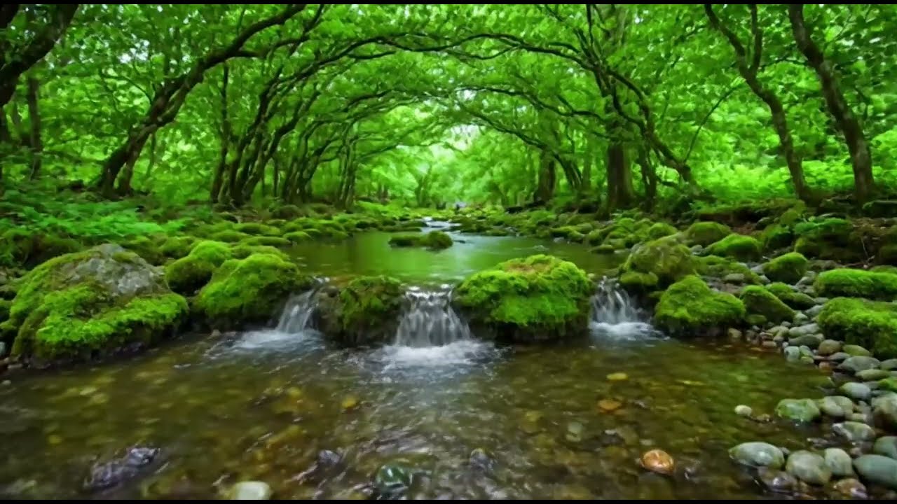 River Flowing Birds Chirping, Forest River Ambience to Help You Sleep Deeply and Feel at Peace