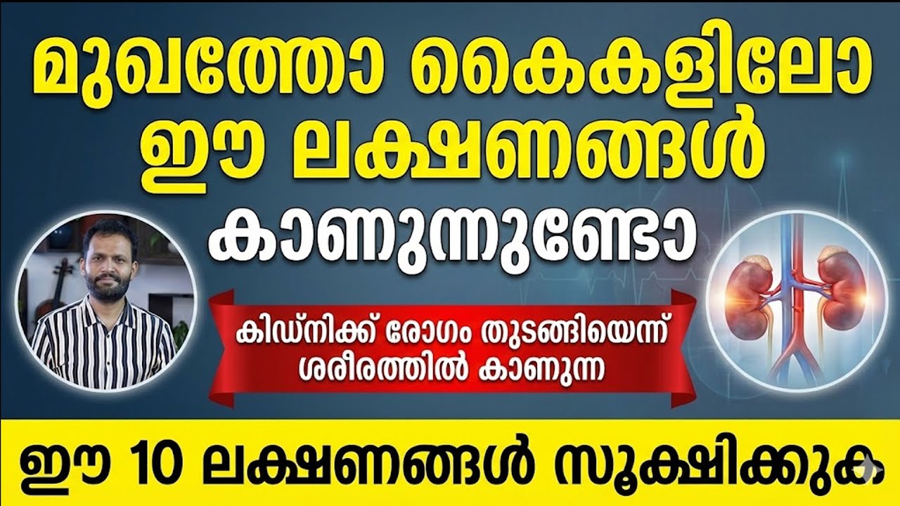 കിഡ്നിക്ക് രോഗം തുടങ്ങിയെന്ന് ശരീരത്തിൽ കാണുന്ന ഈ 10 ലക്ഷണങ്ങൾ സൂക്ഷിക്കുക | kidney disease