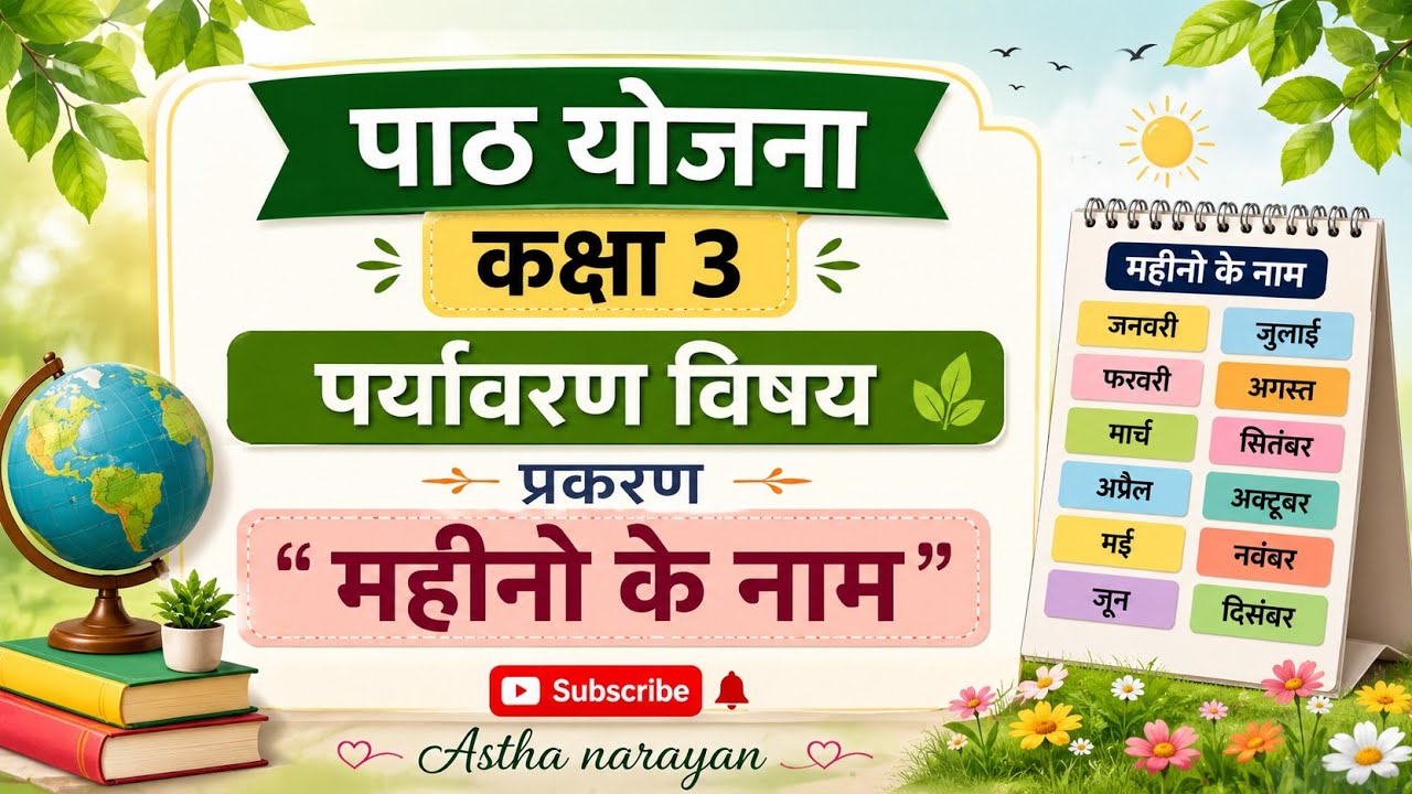 पाठ योजना कक्षा 3 पर्यावरण विषय 