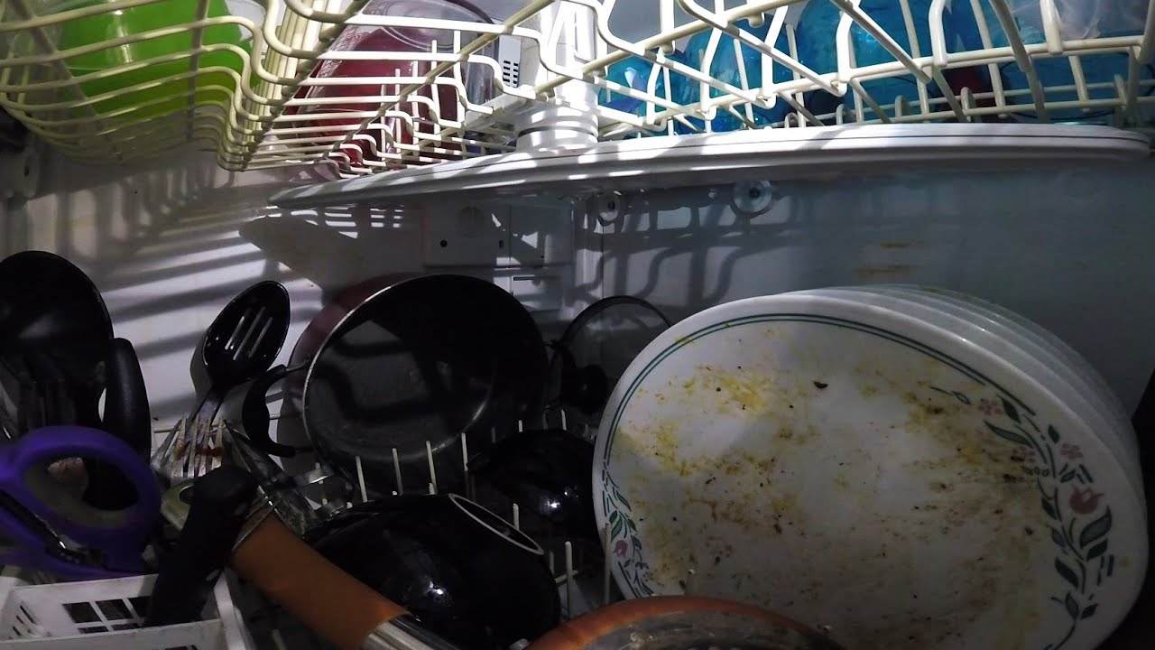 GoPro inside a Dishwasher after Grilled Chicken and Pasta (Full Cycle)