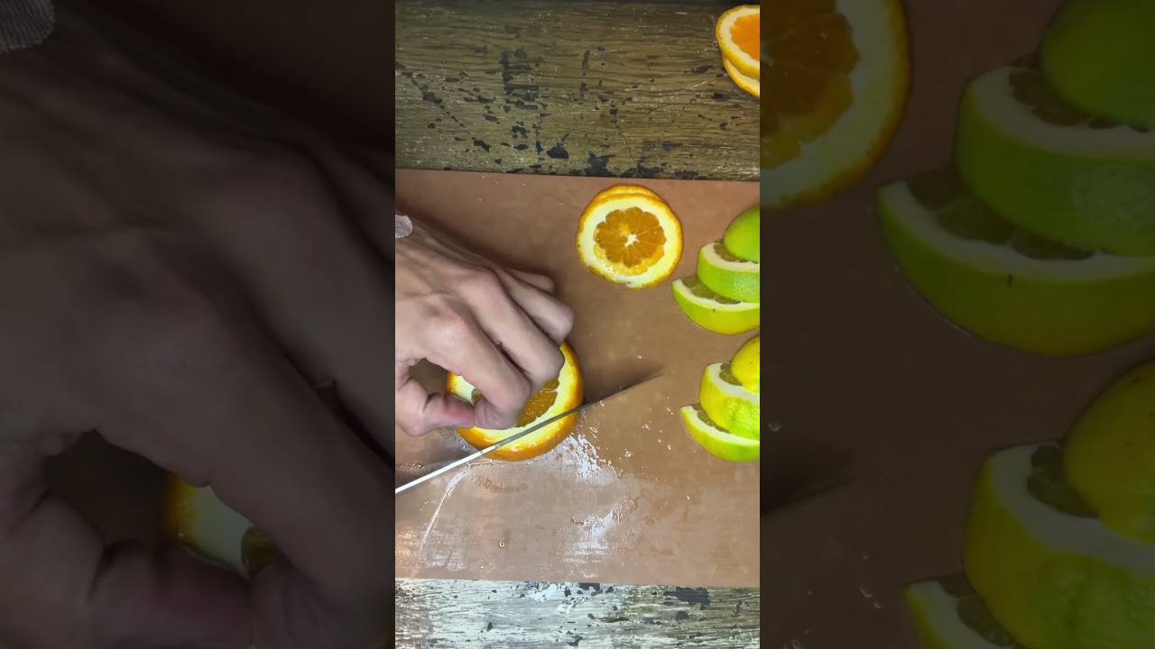 Satisfying Orange Slicing! #fyp #knife #knifesharpening #satisfying