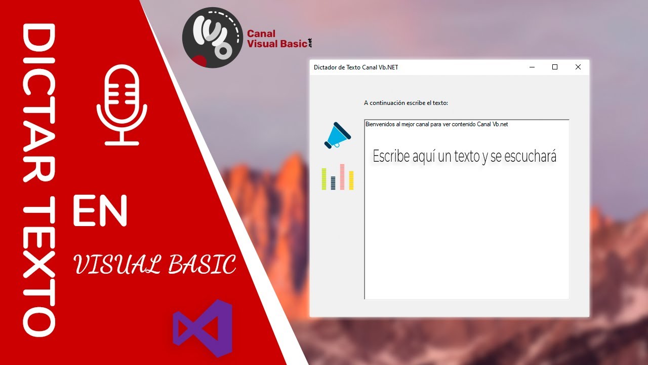 Dictar Texto en Visual Basic.Net, ¡Coloca a Hablar lo que Escribes!