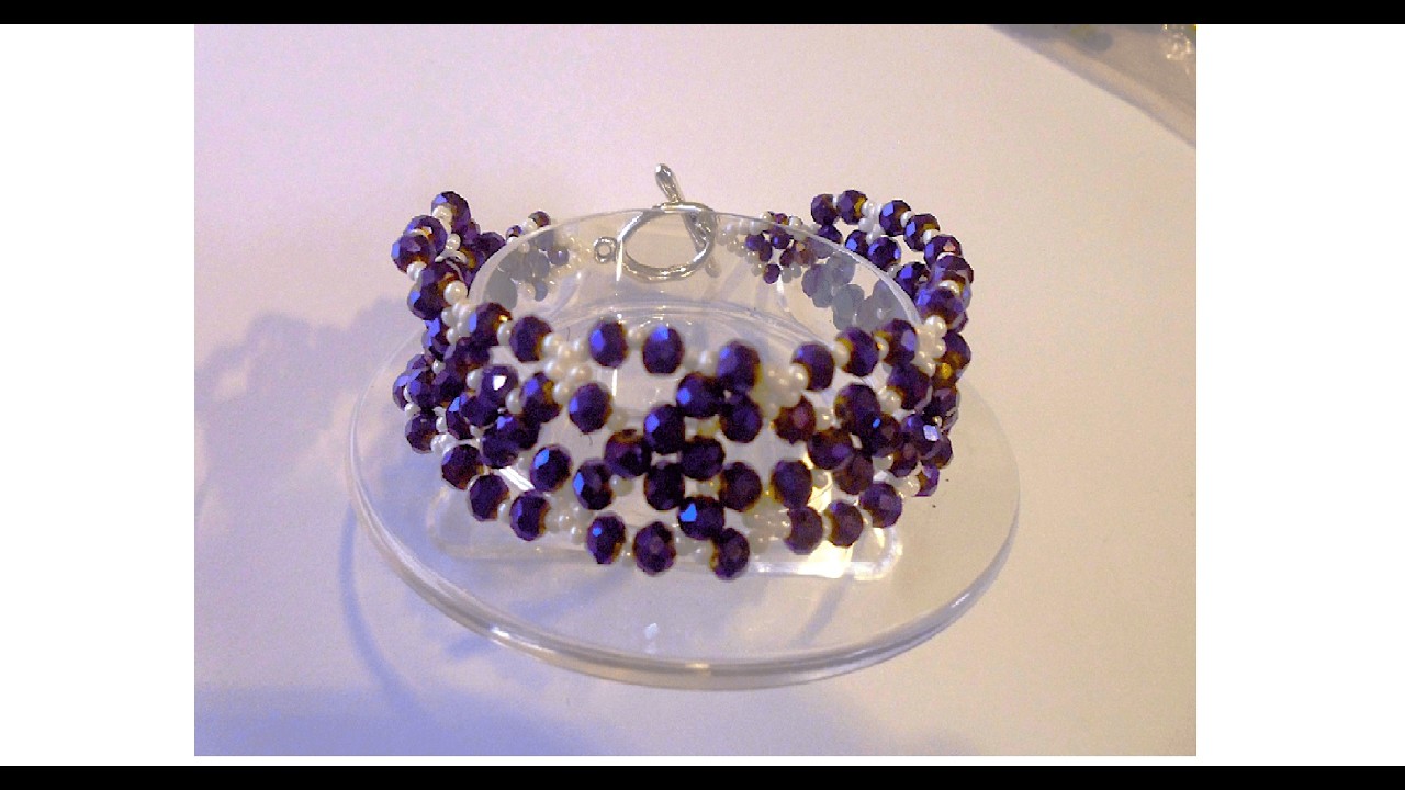 Tutorial♥Pulsera púrpura♥