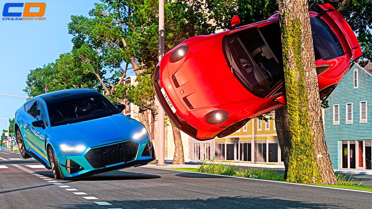 Side Collisions of Cars #2 - BeamNG drive CRAZY DRIVERS