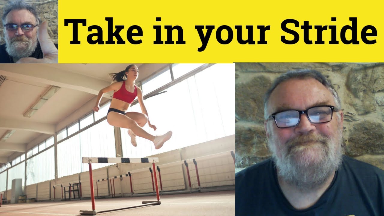 🔵 Take Something in Your Stride Meaning - Take In Stride Examples - Sake it in One's Stride