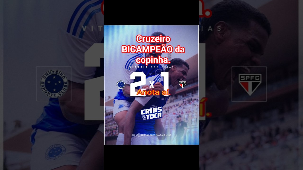 CRUZEIRO BICAMPEÃO DA COPINHA. 🦊🏆💙 
