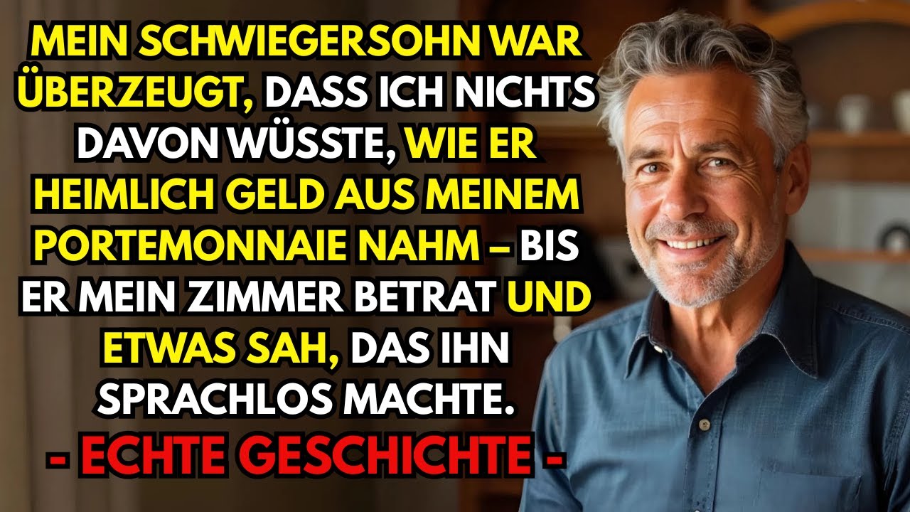 „Mein Schwiegersohn dachte, mein Geld zu stehlen sei klug – doch er ahnte nicht, was er fand…“