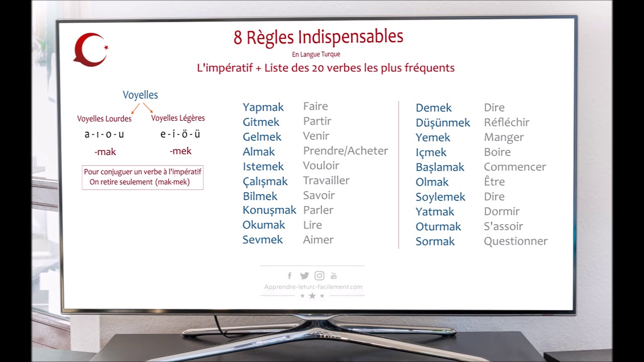 L'impératif + Les 20 Verbes les Plus Fréquents [ BONUS ] - Apprendre le Turc Facilement
