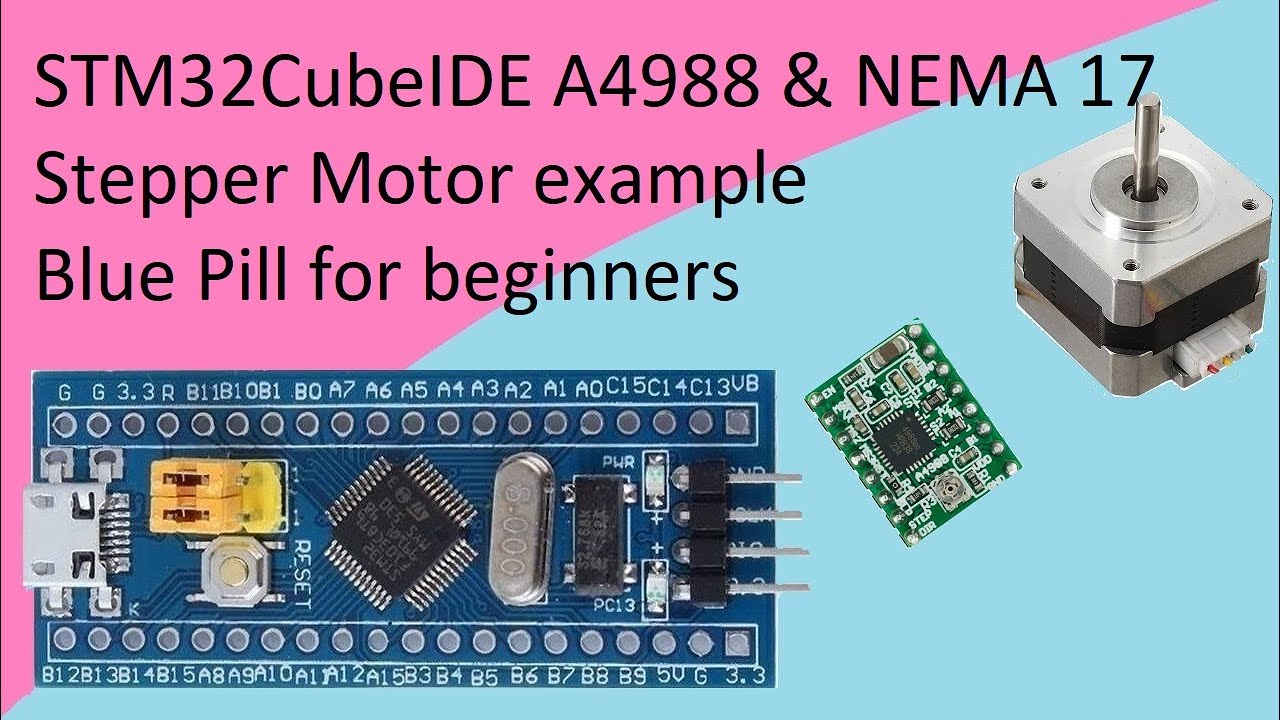 73. STM32CubeIDE A4988 & NEMA 17 Stepper Motor with STM32F103C8T6