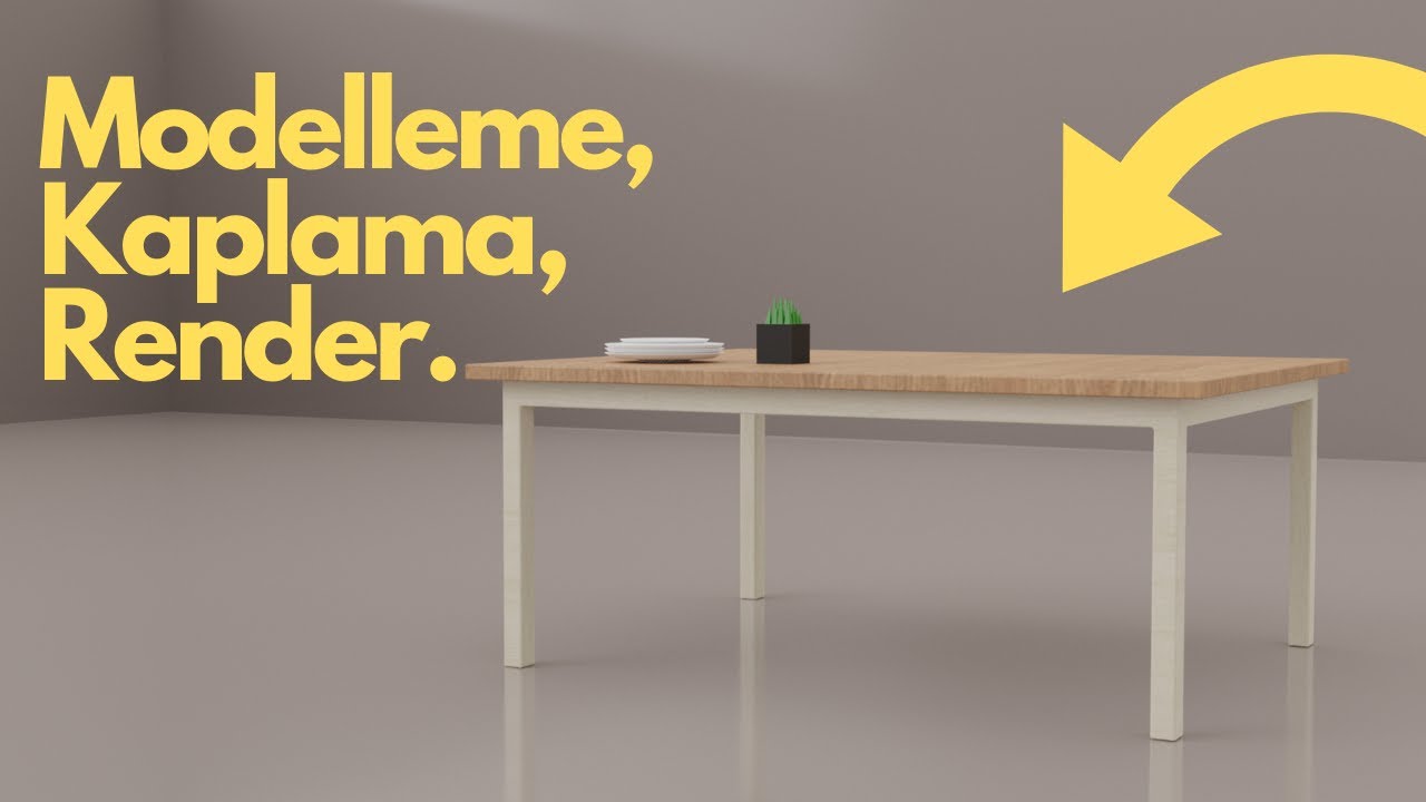 Blender Masa Modelleme, Kaplama ve Render (Temel Düzey)