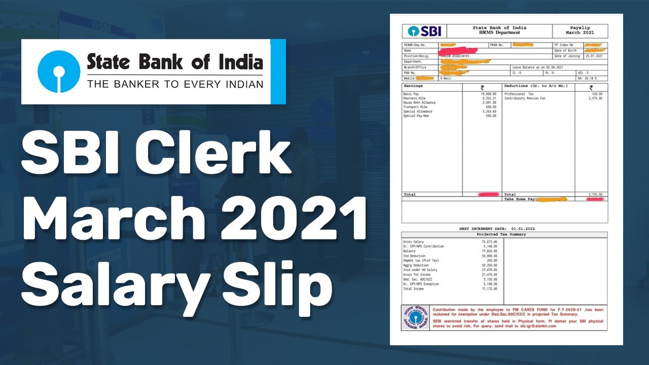 SBI CLERK 2021 NOTIFICATION EXPECTED SOON | HERE IS SBI CLERK MARCH 2021 SALARY SLIP | SBI JA 2021