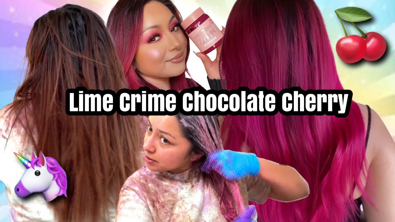 LIME CRIME UNICORN HAIR CHOCOLATE CHERRY SEMI PERMANENT HAIR DYE REVIEW