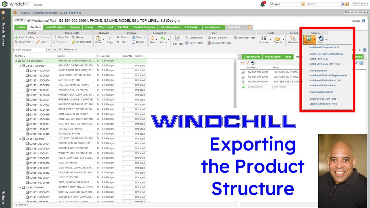 PTC Windchill — Структура экспортной продукции | Управление спецификацией