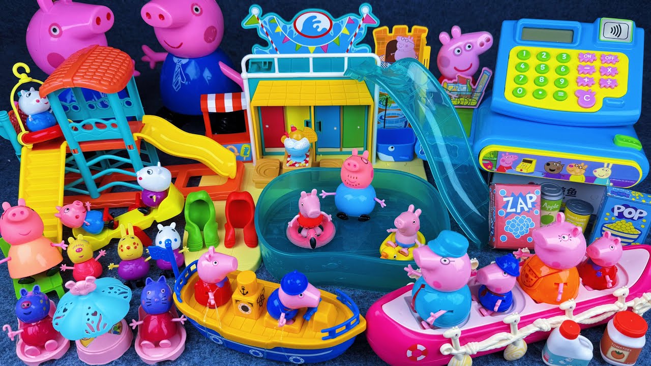 11 Minutes Satisfying with Unboxing Cute Peppa Pig Swimming Pool Toys Collection ASMR | Review Toys