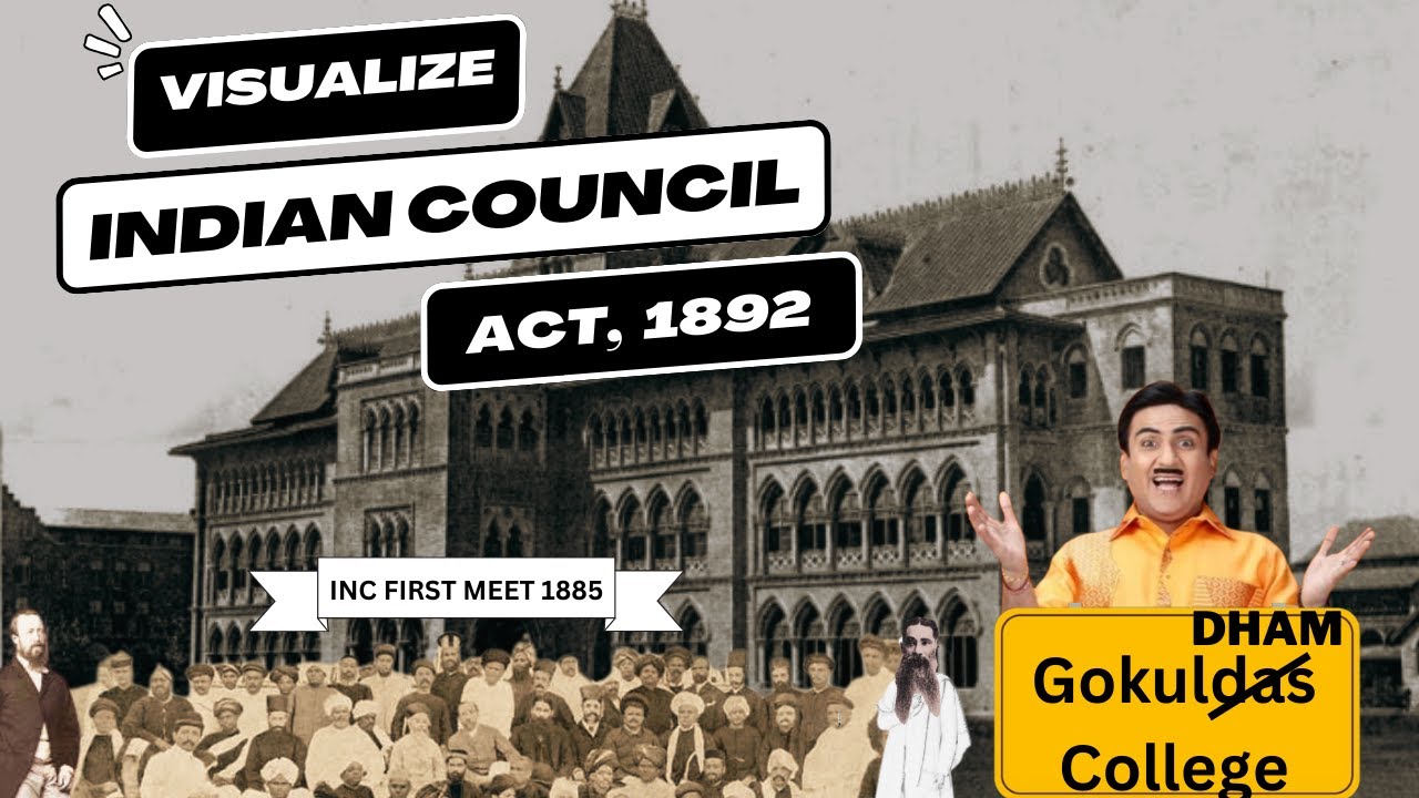 Indian Council Act 1892 | VISUALIZE | Study COMICS style | 2023 | UPSC | Hindi