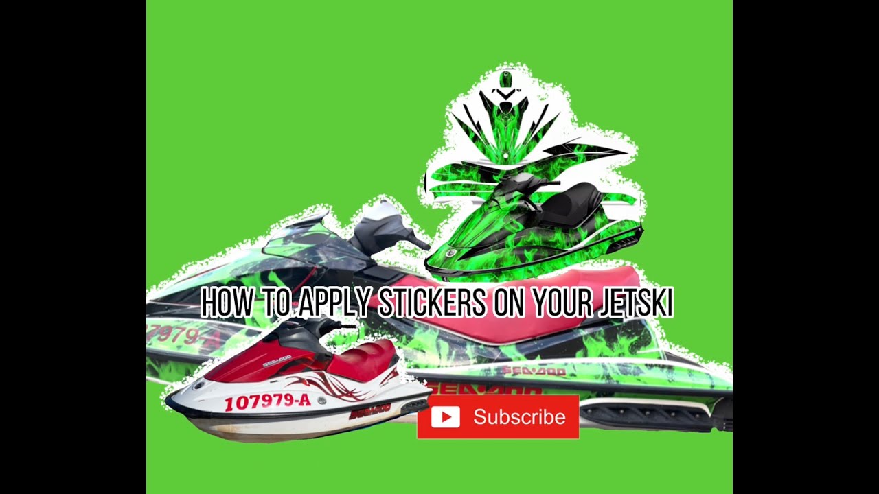 New Look with graphics decals set (stickers) for Jet Ski wrap l Jetski design upgrade.