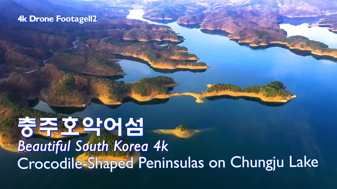 충주호 악어섬 4k드론영상 | 충주여행 | Crocodile-shaped_Peninsulas | Chungjuho_Lake | 4k Drone Footage112
