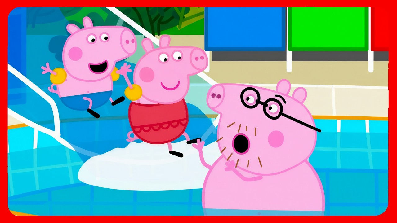 Peppa Pig's Family in the Water Park! Peppa Pig Funny Animation