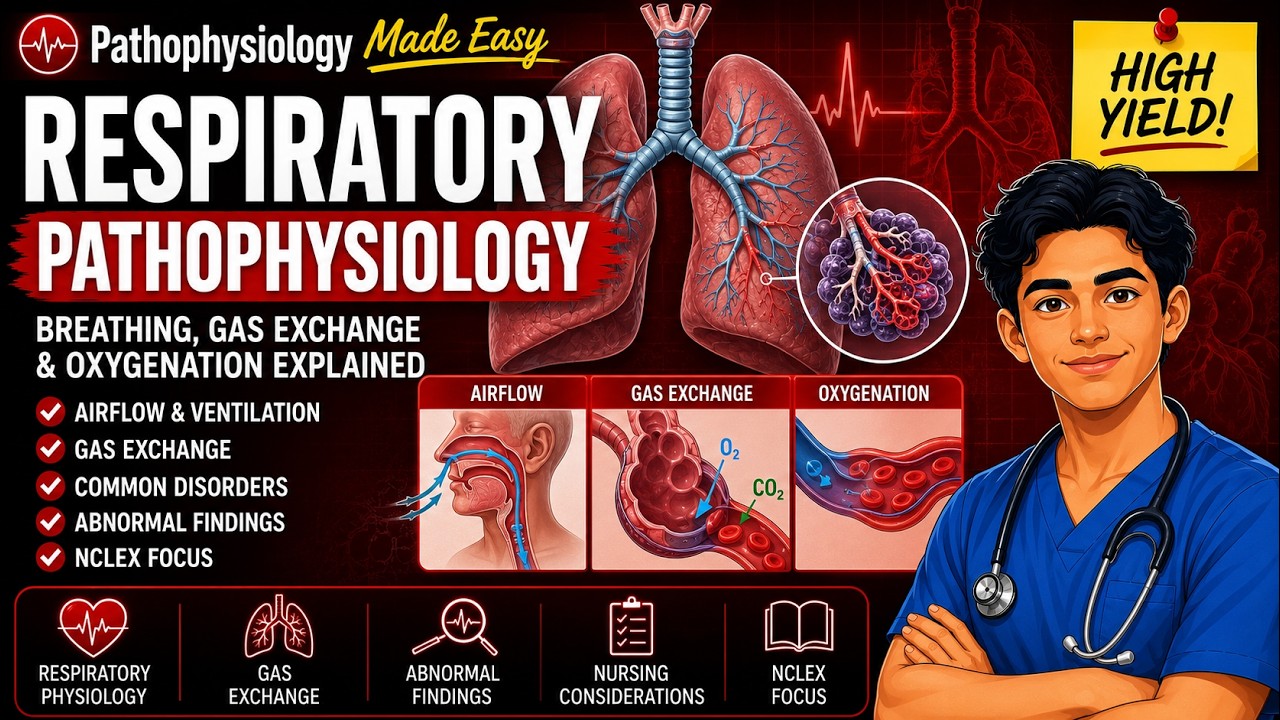 Respiratory Pathophysiology Made Easy: Pneumonia, Asthma, COPD, ARDS + Pulmonary Embolism