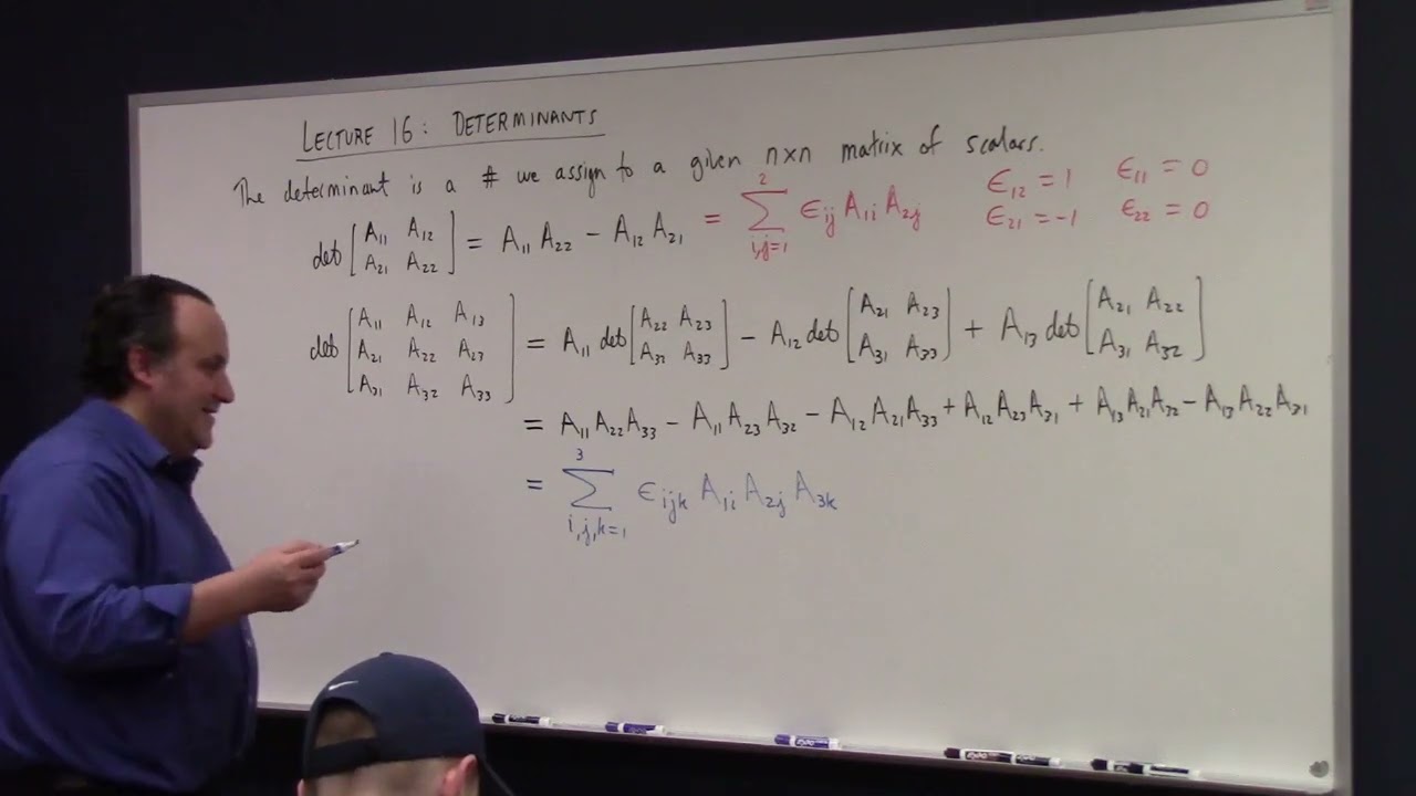 Applied Linear: Determinants defined, basic calculations, 2-27-26