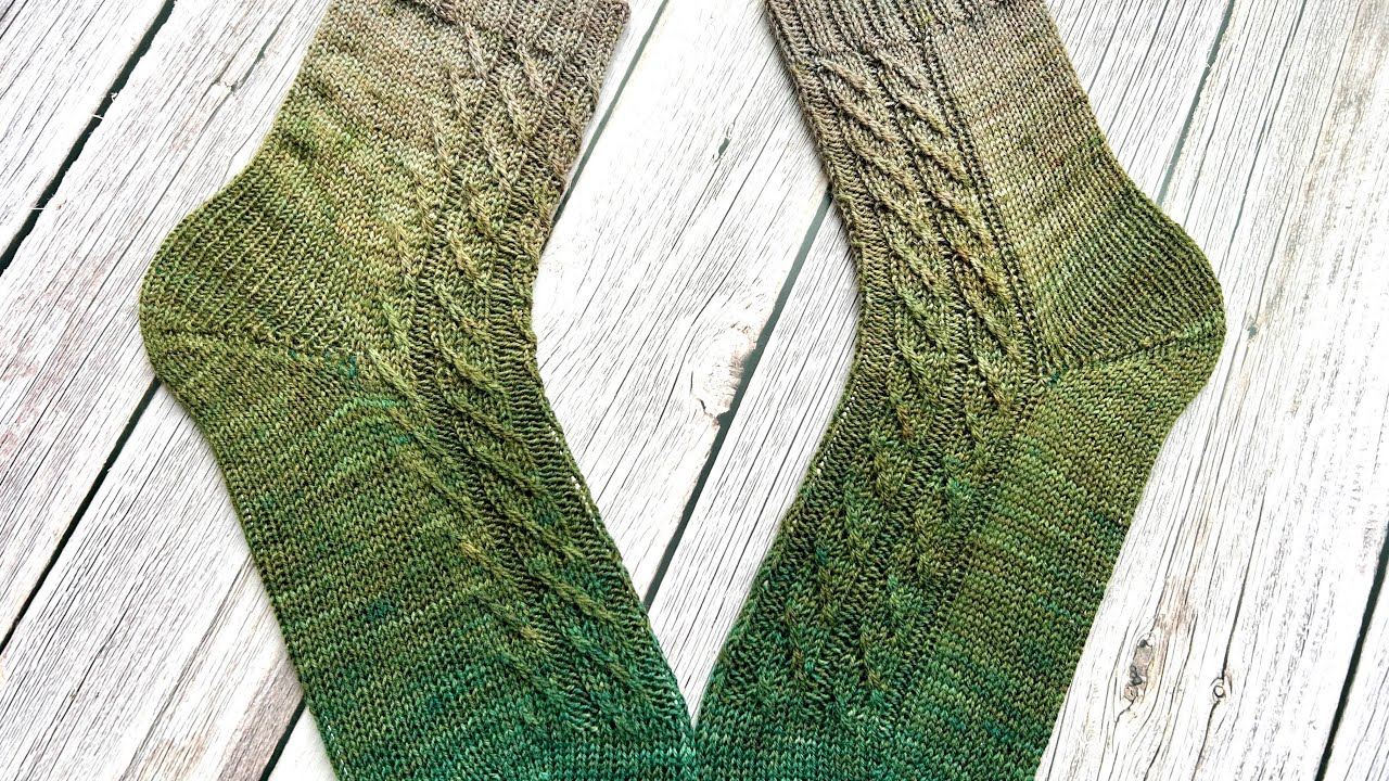 Bumerang und Shadow Wrap Ferse mit der Rundstricknadel stricken