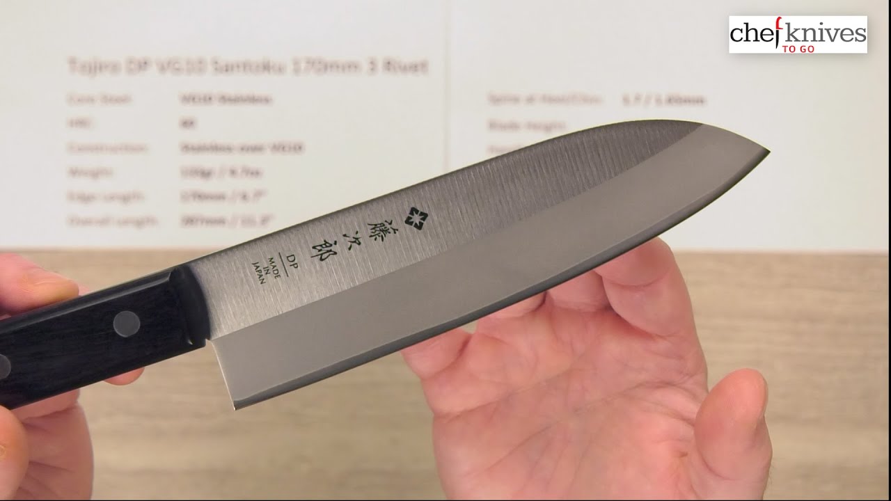 Tojiro DP VG10 Santoku 170mm 3 Rivet Quick Look