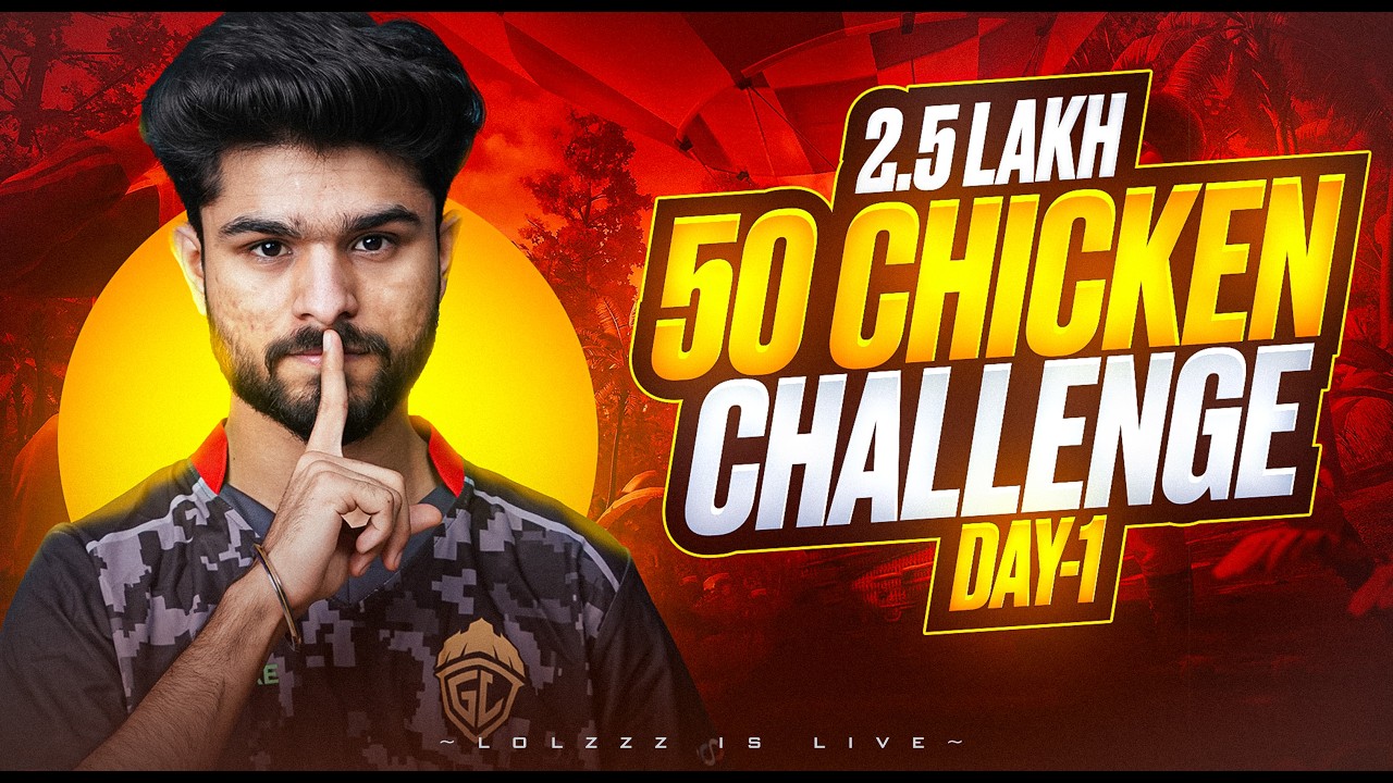 KYA AAJ CHICKEN STREAK BANEGI? | 50 STREAK CHALLENGE | BGMI LIVE @LoLzZzGaming