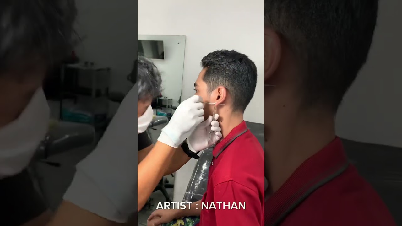 LOBE PIERCING🙏 #piercing #earpiercing #fyi #lobepiercing #bali #artistpiercing