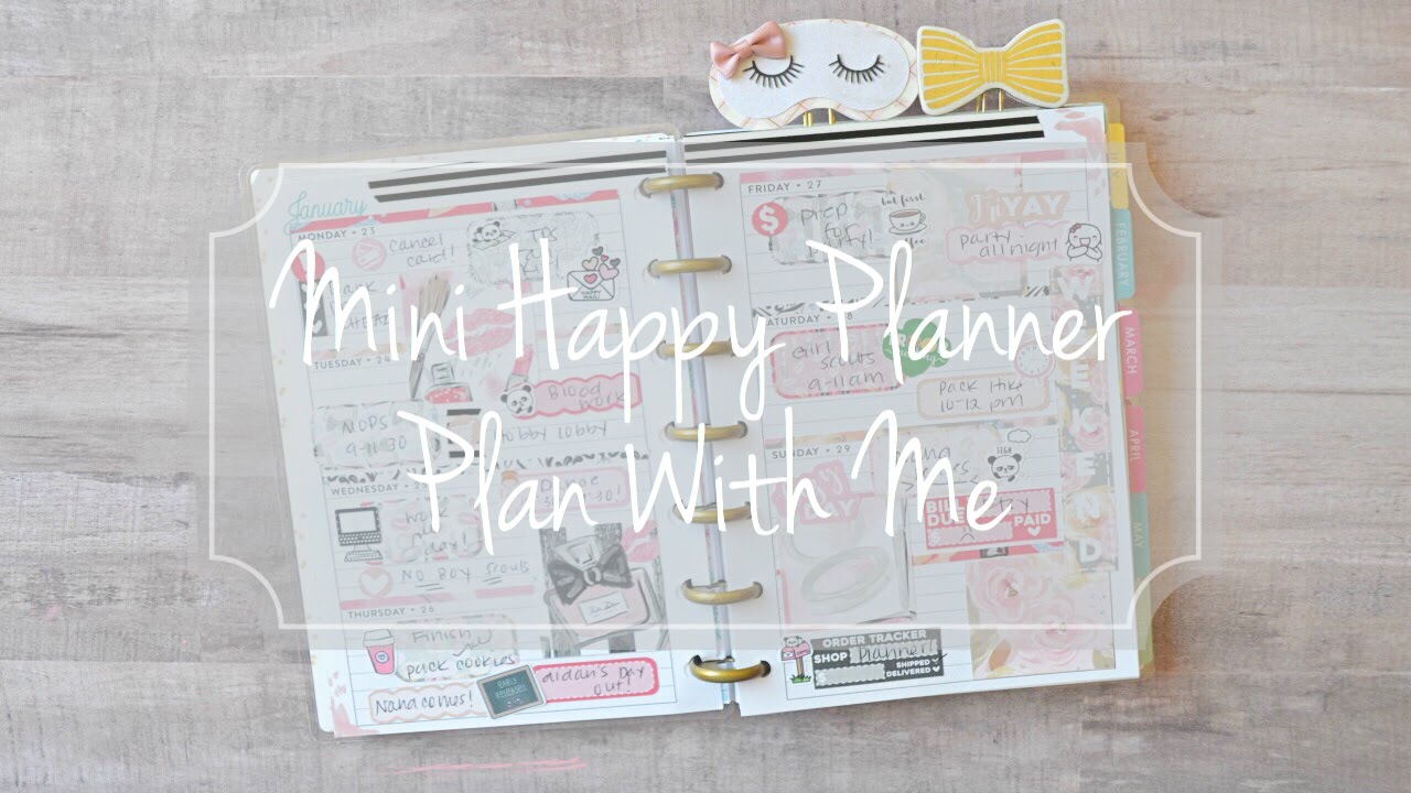 Mini Happy Planner Plan with Me / Horizontal Stickers
