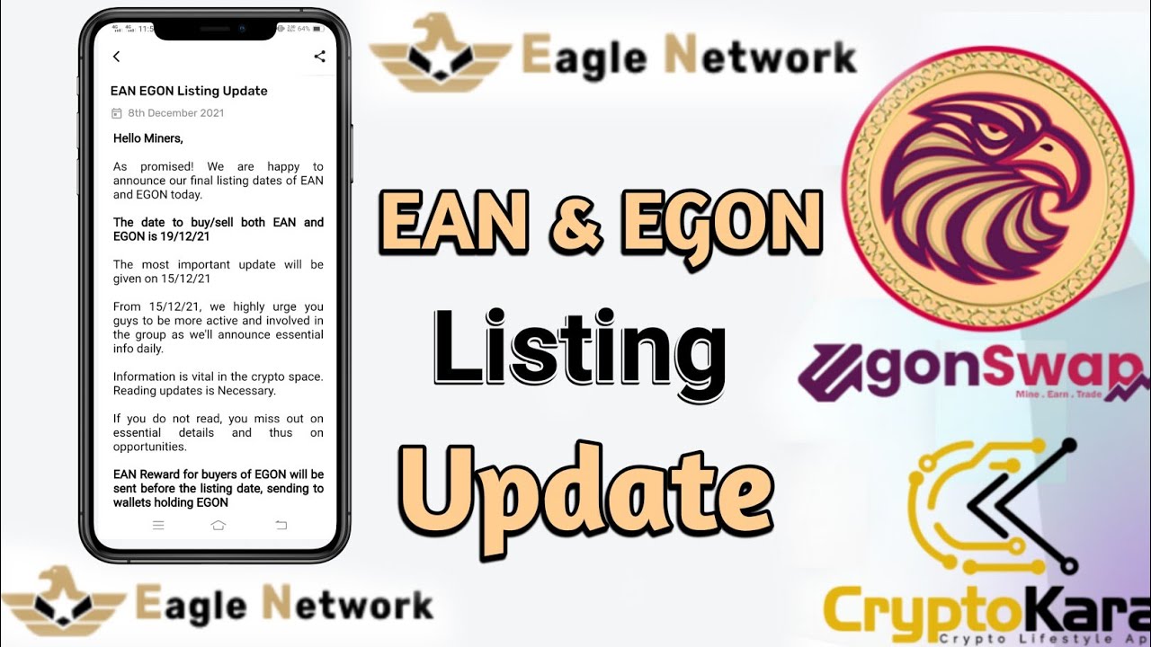 Eagle Network new update | EAN & EGON listing update | eagle token buy and sell update