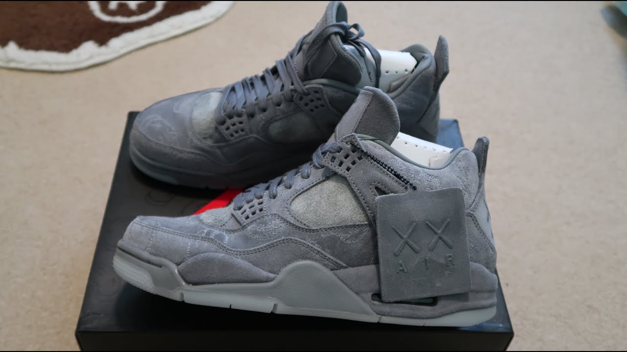 Kaws x Air Jordan 4 Retro 'Cool Grey' Sneaker Unboxing