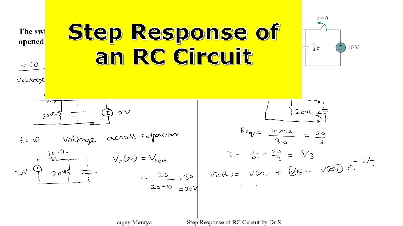 Step Response of an RC Circuit || RC Circuit with Source