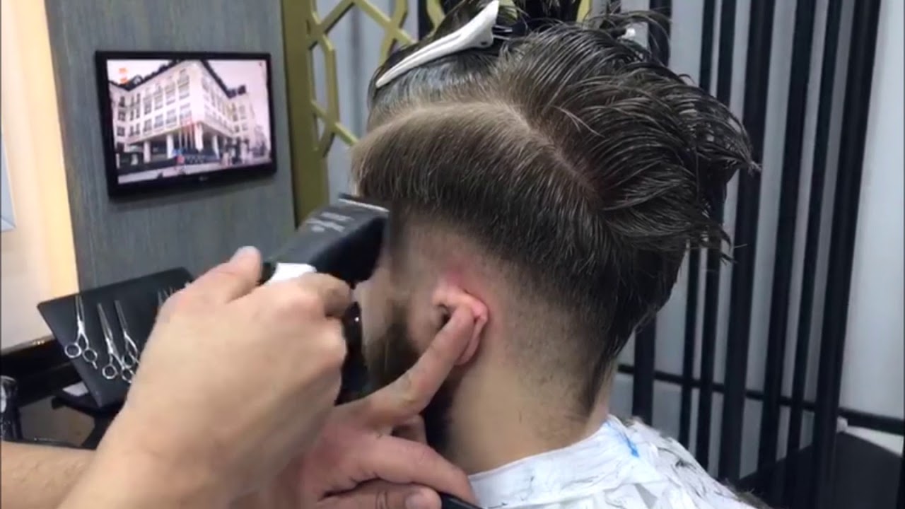 Pivot Point tekniği ile İtalyan saç kesimi 💥 2019 Modern Man Haircut - Kesim Ömer